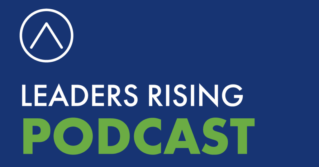 leaders rising podcast title cover image